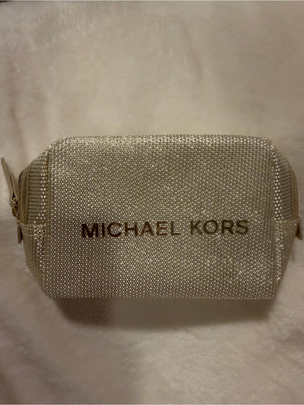 Michael Kors Glitter Cosmetic Pouch - Gold